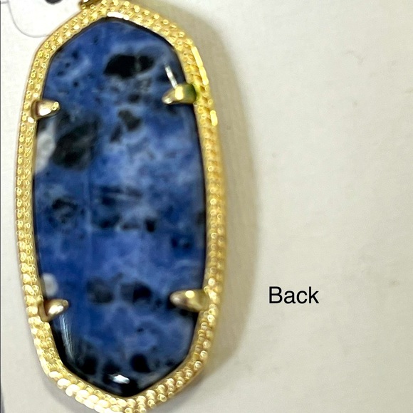 NWT Rare & Retired Kendra Scott Elle Earrings Sodalite & Yellow Gold SOLD OUT! - Picture 3 of 3